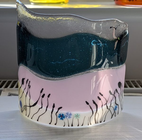 Beautiful handmade Atlantic Beach candle shade