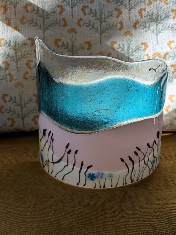Beautiful handmade Atlantic Beach candle shade
