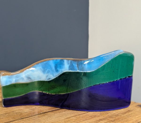 Rustic decor hills glass art