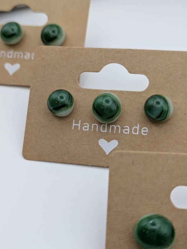 Green marbled eaarings