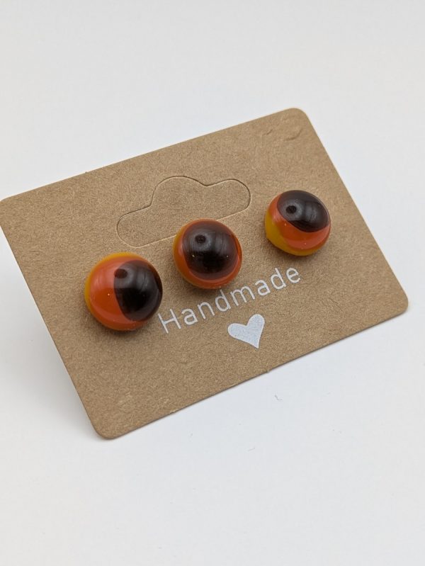 3 way orange earrings