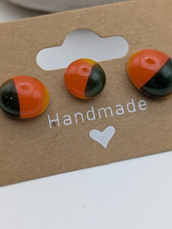 3 way orange earrings