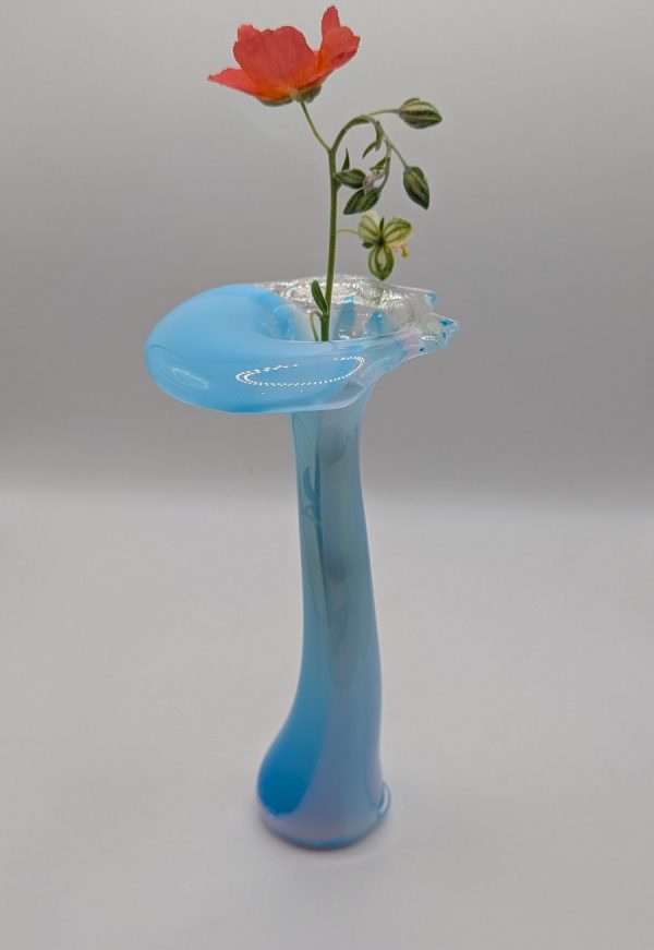 Handmade pale blue vase