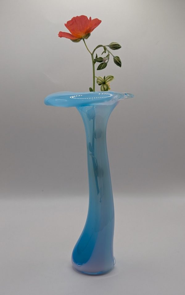 Handmade pale blue vase