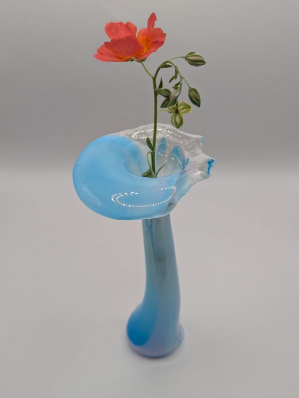 Handmade pale blue vase