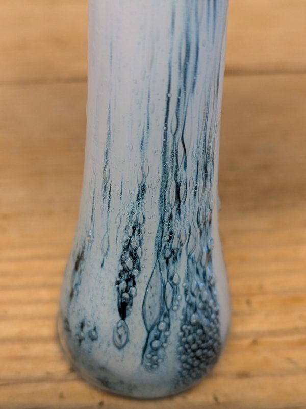 Handmade dark blue and white ocean vase