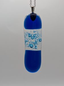 Large dark blue ocean pendant