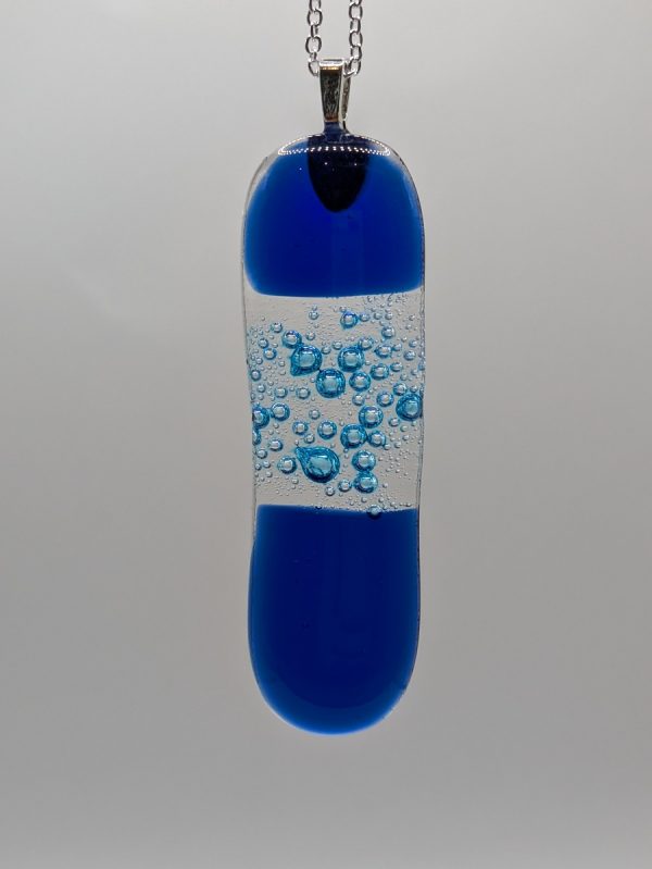 Large dark blue ocean pendant