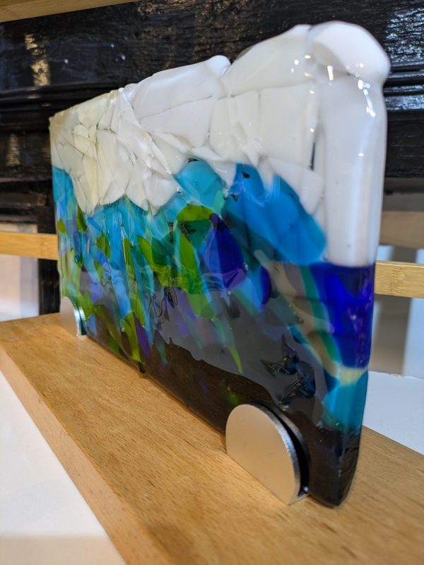 NEW! Beneath the Wave: calm & dreamy glass art 26cm x 15cm - Image 7