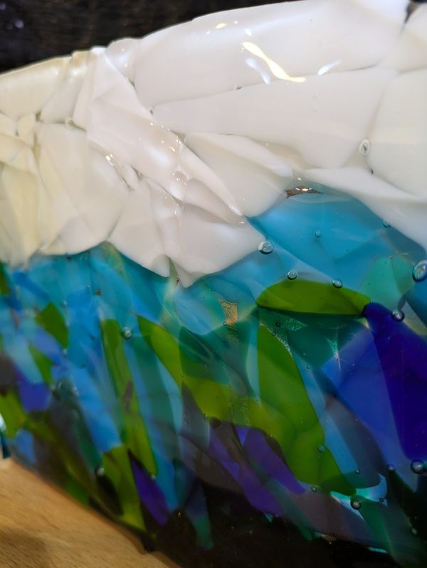 NEW! Beneath the Wave: calm & dreamy glass art 26cm x 15cm - Image 8