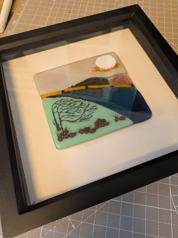 Windswept framed tile