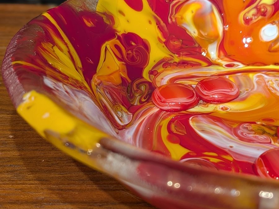 Red and orange ocean bowl