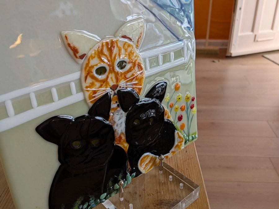 Cat and Kittens: Wall Art