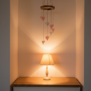 Falling in Love Glass Heart Mobile