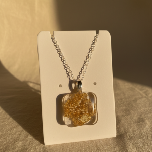 Irish Gold Glass Pendant