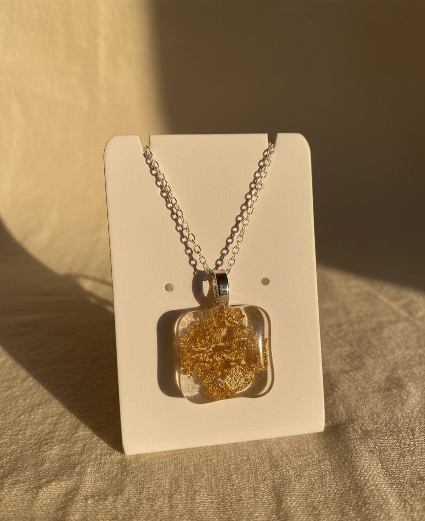 Irish Gold Glass Pendant