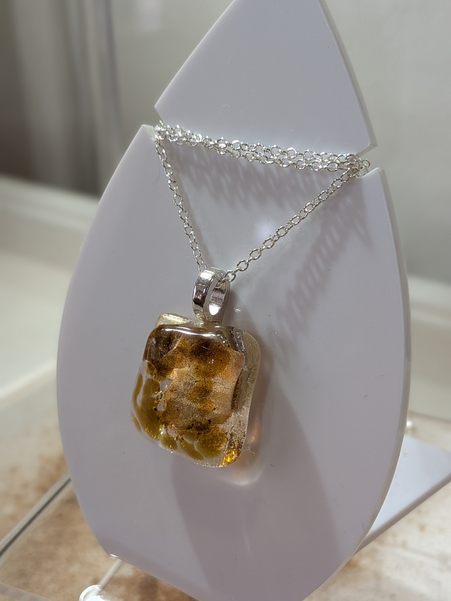 Irish Gold Glass Pendant