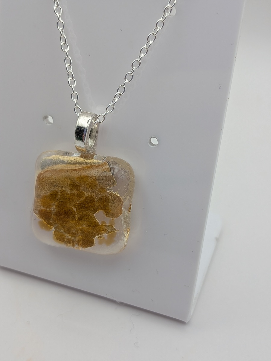 Irish Gold Glass Pendant