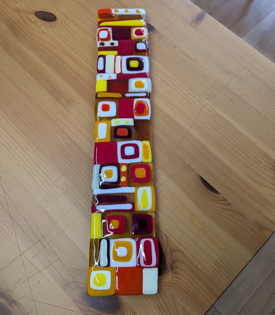 Montbretia Mosaic Glass 40cm x 7.5cm