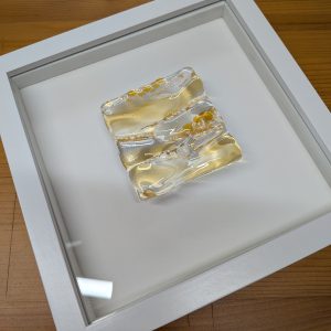 Irish Gold Framed Glass Art 18cm x 18cm